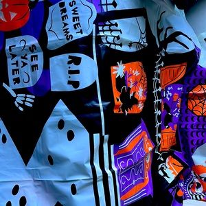 Vinyl Halloween shower curtain